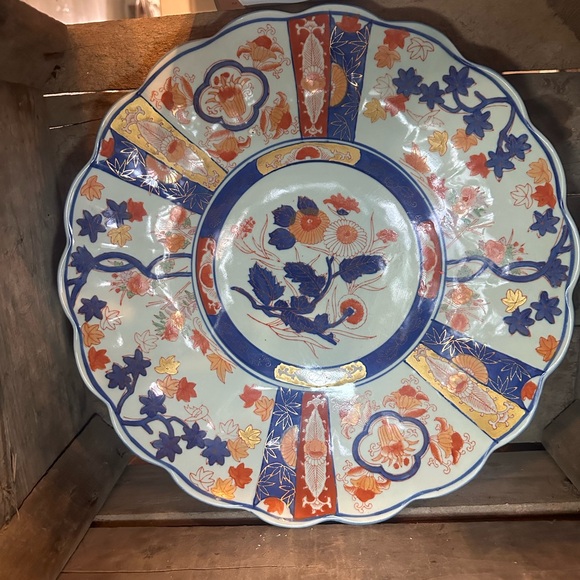 Antique Victoria Ware Ironstone Japanese Imari Style Platter, 14.25” - Picture 2 of 12